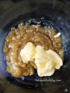 mashed banana and soft butter- step by step picture of berry banana bread